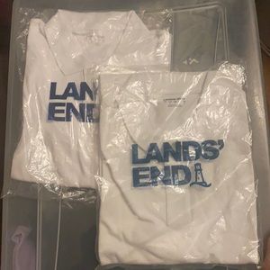 2 polo collar white shirts